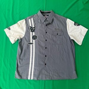 Harley-Davidson Two-Tone Gray and White Shirt